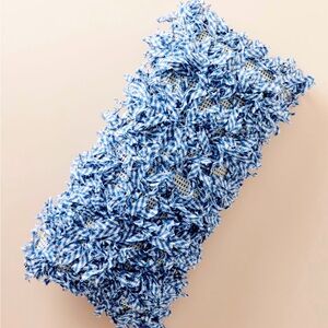 2 textured gingham pillows. Blue. 12 x 27. Like new.